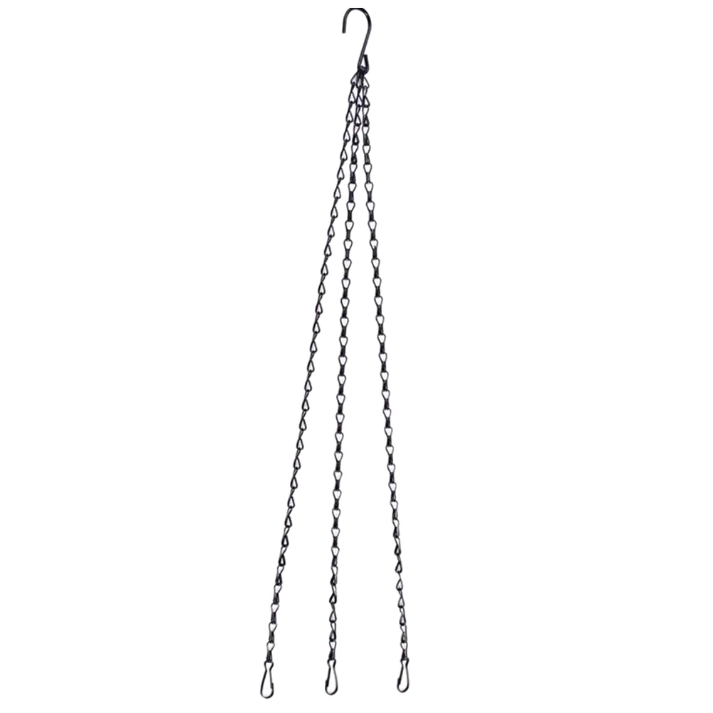 

5Pcs Flower Pot Hanging Chain Basket Flower Pot 3 Point Garden Plant Hanger With Hooks