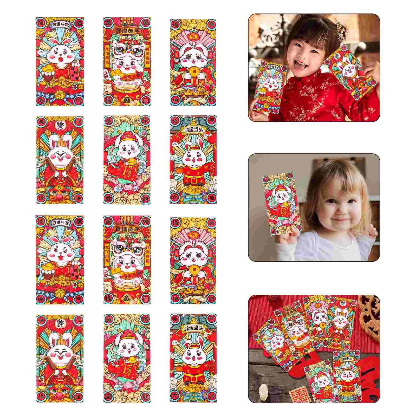 

Red Envelopes Year Money Chinese Packets Rabbit Pocket Lucky New Hong Bao 2023 Festival Spring Packet Gift Lunar Cash Zodiac Bag
