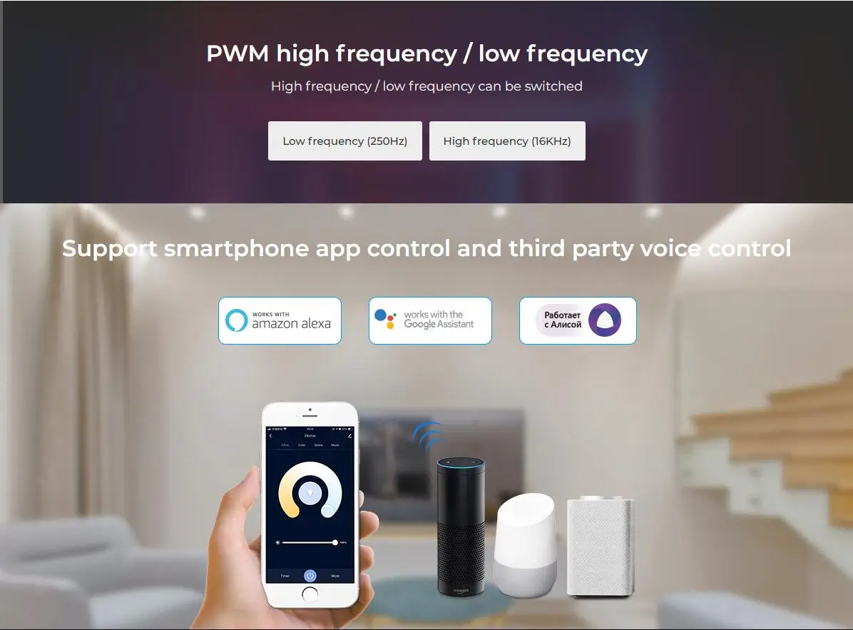 Светодиодный контроллер Miboxer WiFi + 2 4G SW2 PW2 HW2 2IN1 SW5 PW5 5IN1 12A 20A 30A Tuya APP Музыкальное