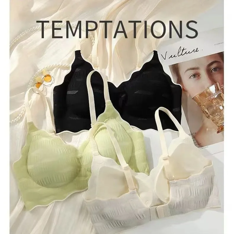 Бесшовное женское нижнее белье тонкий бюстгальтер большого размера без стальных