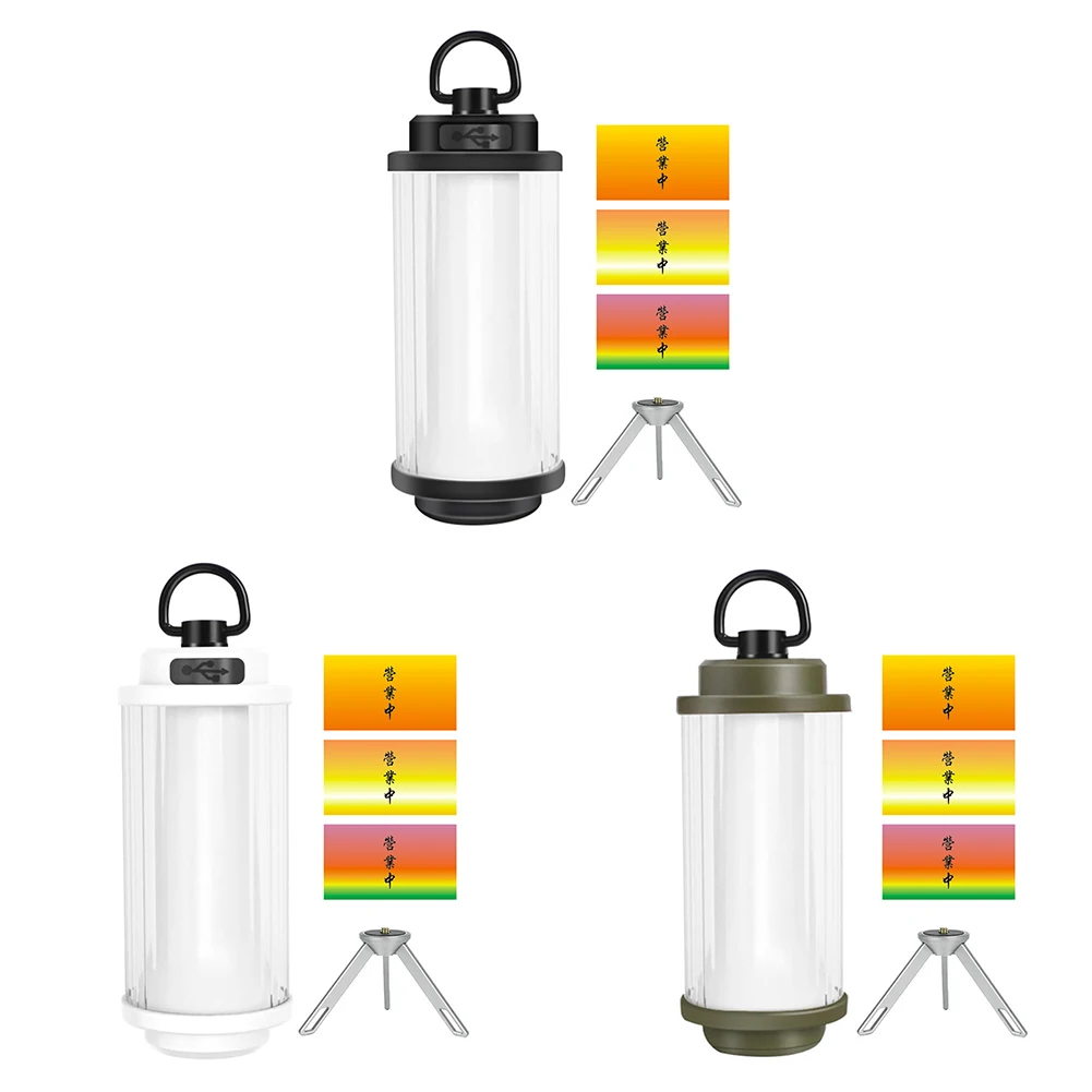 

Dimmable Outdoor Camping Lamp Type C Rechargeable Hanging Lanterns Magnetic 3000mAh Touch for Hiking Fishing Household Equipment
