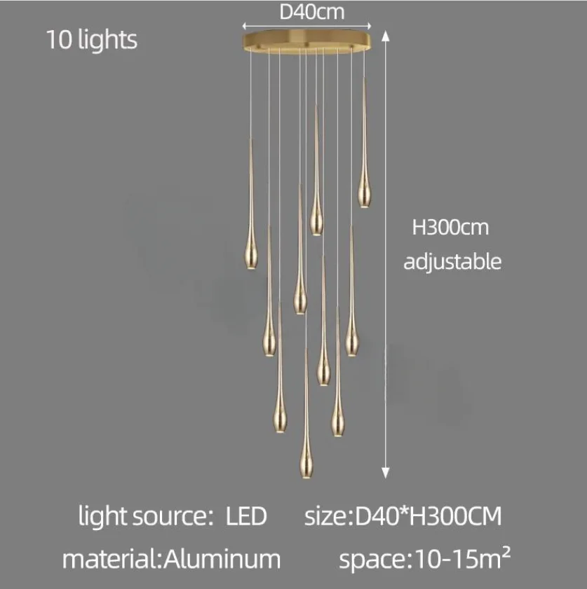 

Подвесной светильник Ziqing золотистый LED