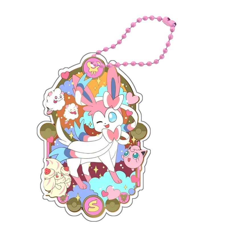 Pokemon Eeveelution Leafeon Sylveon Espeon Umbreon Eevee Jolteon Glaceon Flareon акриловый брелок для мобильного