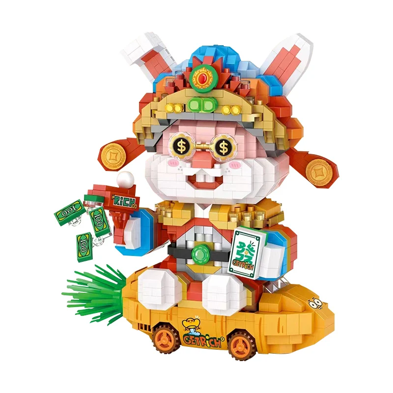 

LOZ Mini Building Blocks China Money Rabbit Cute Animal Spring Festival Educational Bricks Toys Boy Girl Christmas Gifts 8138