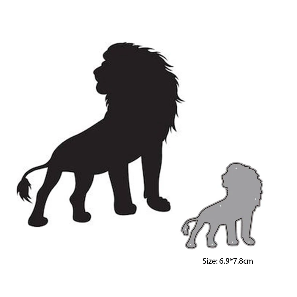 

Metal Cutting Dies 2023 Lion Animal Greeting Card Making Decoration Scrapbook Paper Crafts Template Die Cut Stencils Mold