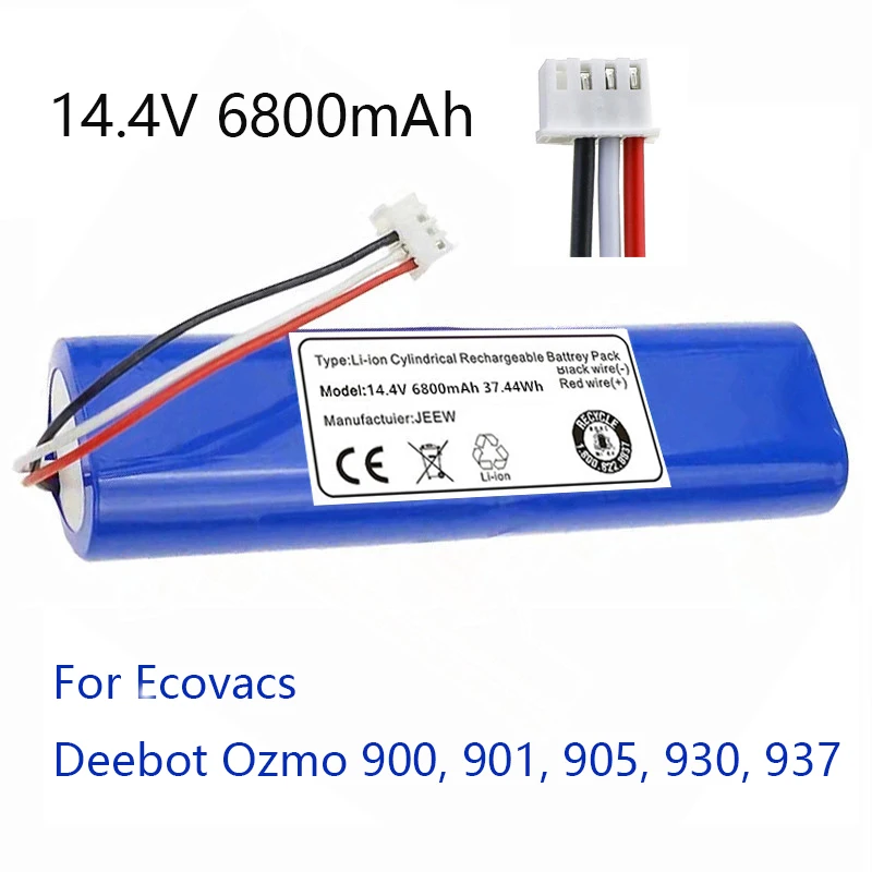 

Neue original 14,4 V 6800mAh Roboter-staubsauger Batterie Pack für Ecovacs Deebot Ozmo 900, 901, 905, 930, 937