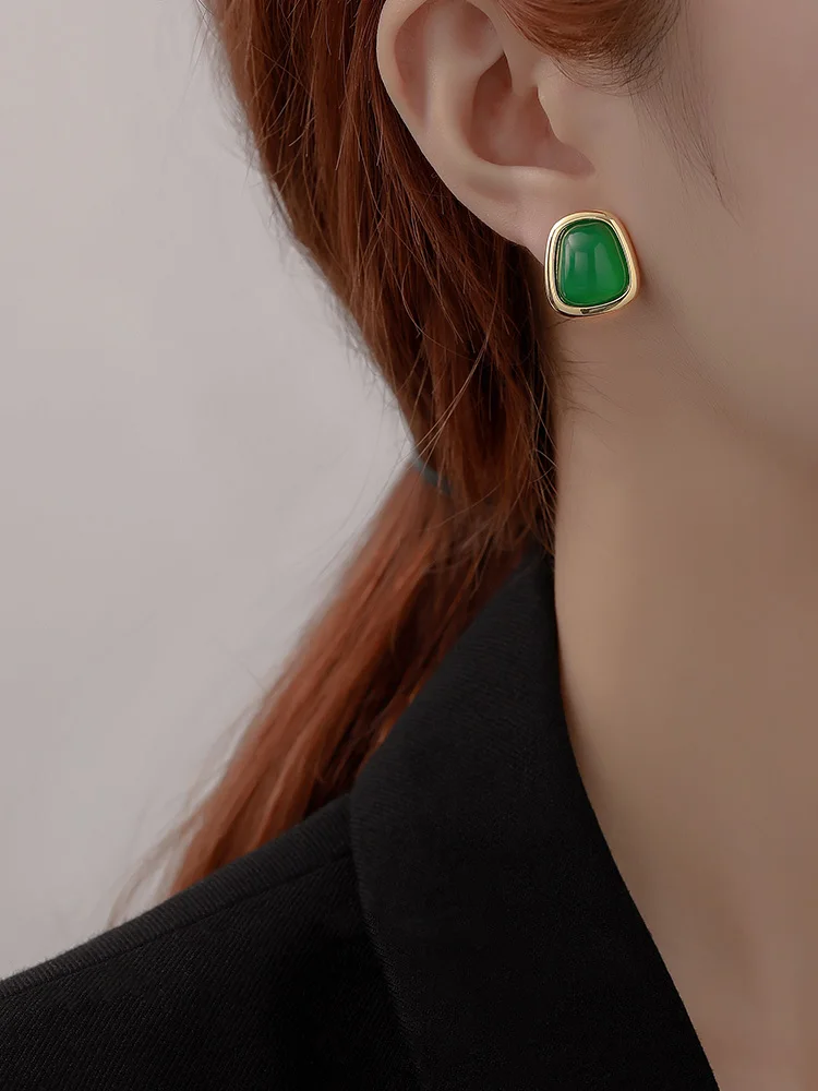 Простые и роскошные серьги из смолы геометрического цвета в Европе Америке