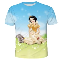disney snow white print t shirts for boys and girls2022 latest summer cartoon childrens clothesstylish tops tees for teenager