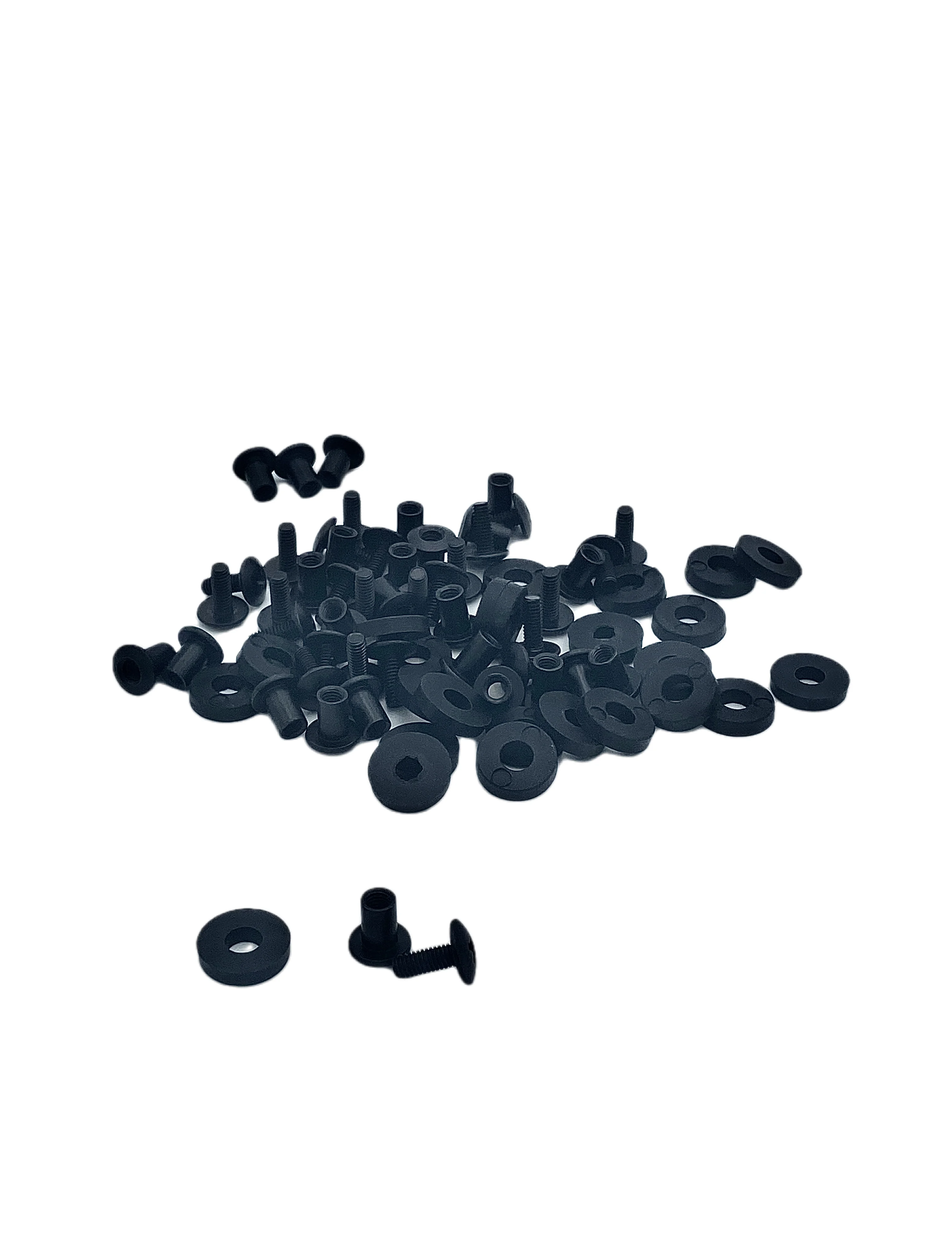 100 комплектов черных резиновых шайб с поперечной головкой Шиба-винт оригинальные