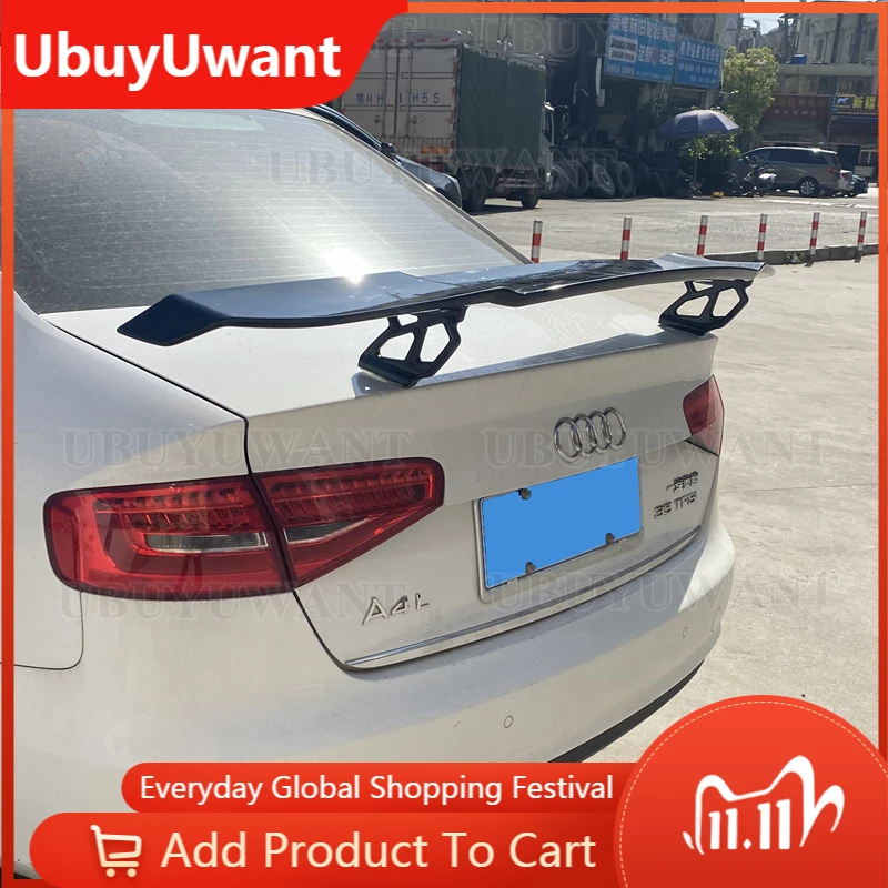 

For AUDI A4 A3 A5 A7 S3 S4 S5 S7 2009-2020 Year Spoiler ABS Plastic Carbon Fiber Look Rear Trunk Wing Car Body Kit Accessories