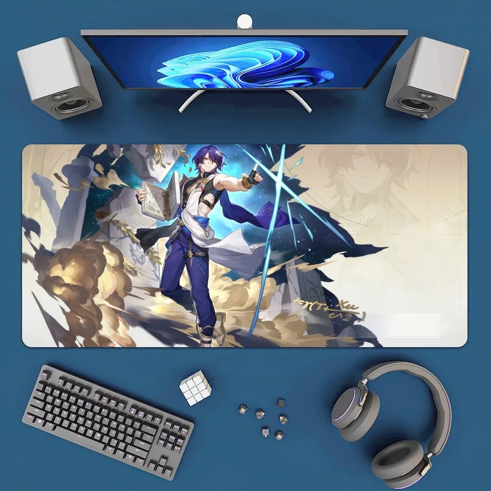 Коврик для мыши Honkai с антискользящим покрытием офисный большой резиновый коврик