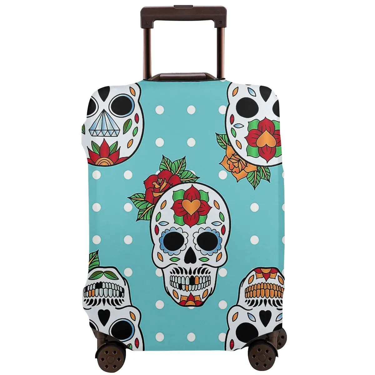 

Дорожный защитный чехол для багажа Sugar Skull, моющийся чехол для чемодана, эластичный пылезащитный чехол из полиэстера для багажа 18-32 дюйма