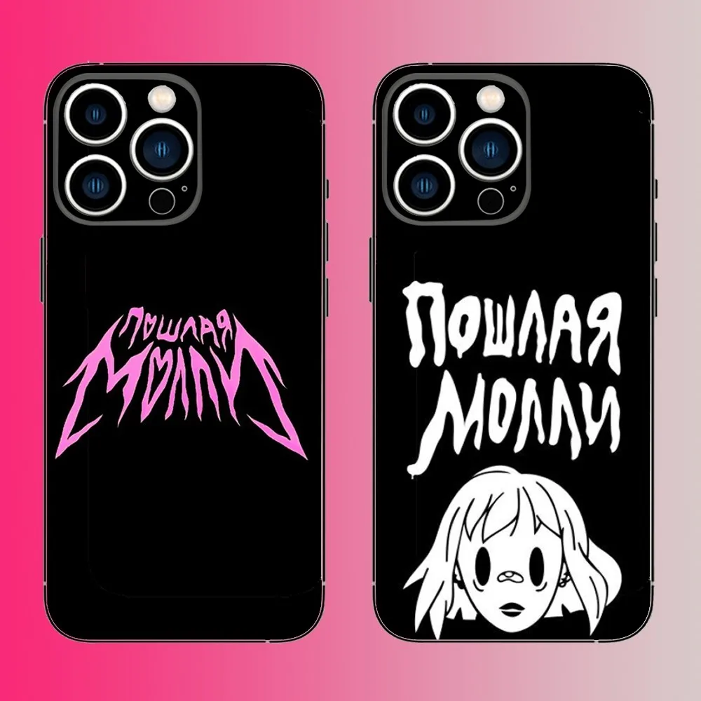 Kirill Bledny P-Poshlaya M-Molly Phone Case For iPhone 16 15 14 13 12 11 Pro Max Plus Mini X XS XR 8 7 S SE Free shipping Black