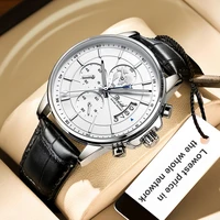 casual sport watches for men blue 2022 top brand luxury military leather wrist watch man clock fashion chronograph wristwatc