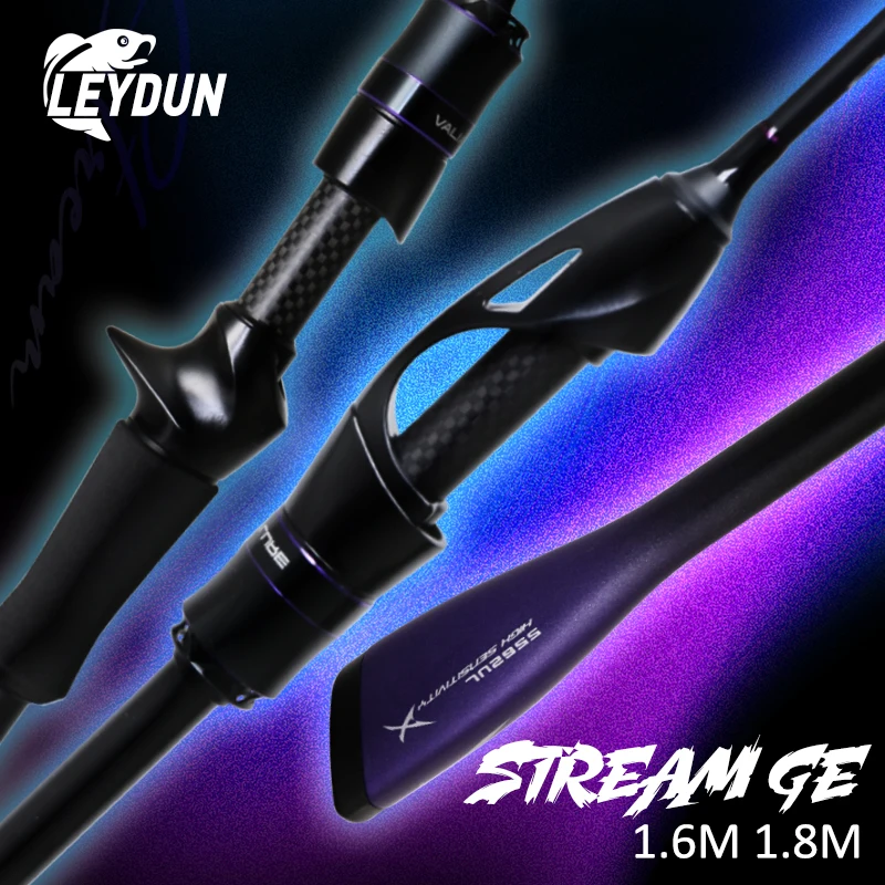 

LEYDUN New STREAM GE Micro UL Fishing Rods Ultralight 1.68m 1.8m Fast Action Spinning Casting Travel Trout Rod FishingTackle