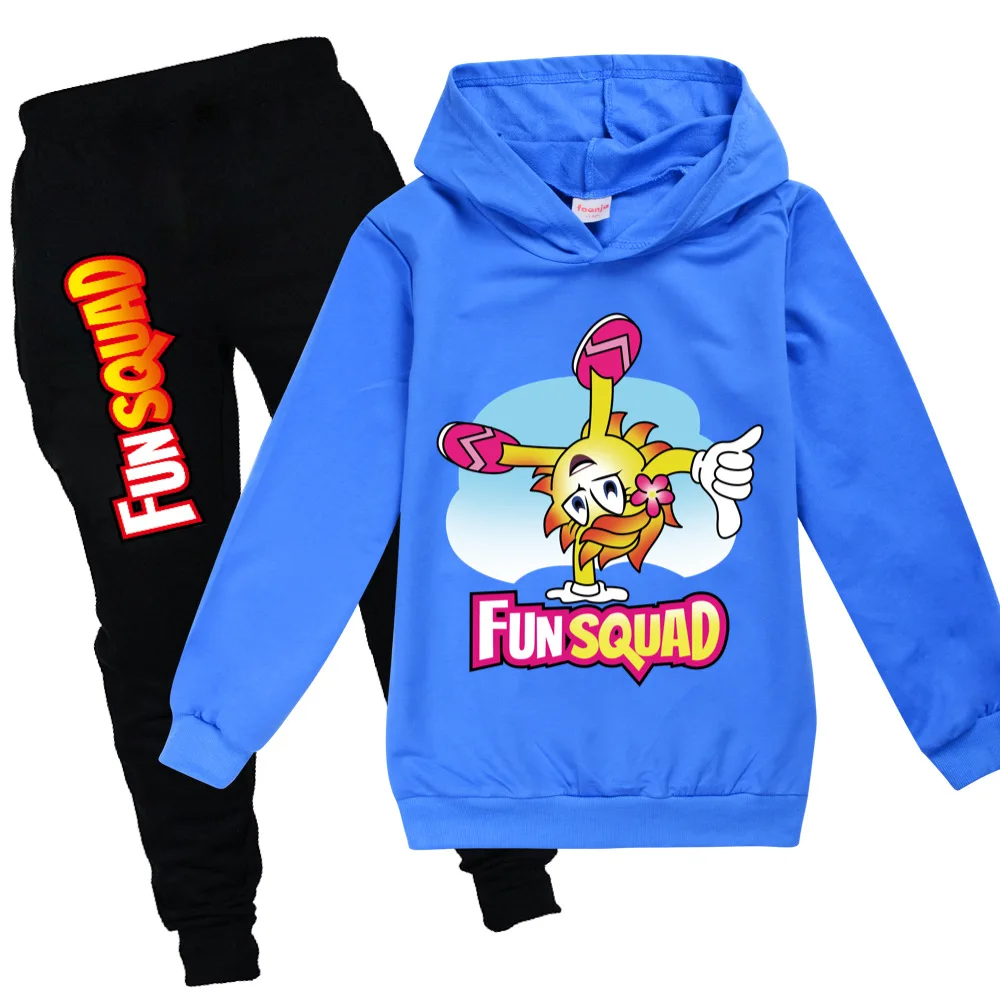 

Boys Fun Squad Gaming Anime Jogging Spring Autumn Kids Tops +Pants Clothing Suits Cartoon Sets Children Girls Sports Tracksuits