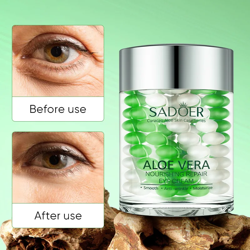 

Aloe Vera Anti-Dark Circles Eye Cream Anti-wrinkle Diminish Fine Lines Firming Serum Anti-puffiness Moisturizing Eye Treatment