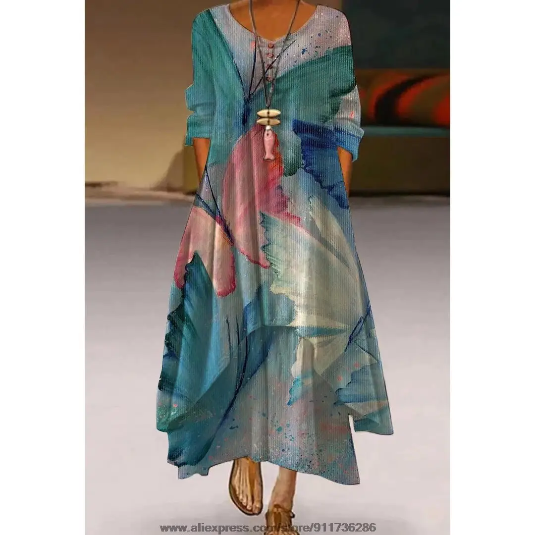 Женское платье-миди с цветочным принтом желтое вечернее для пляжа лето 2021 |