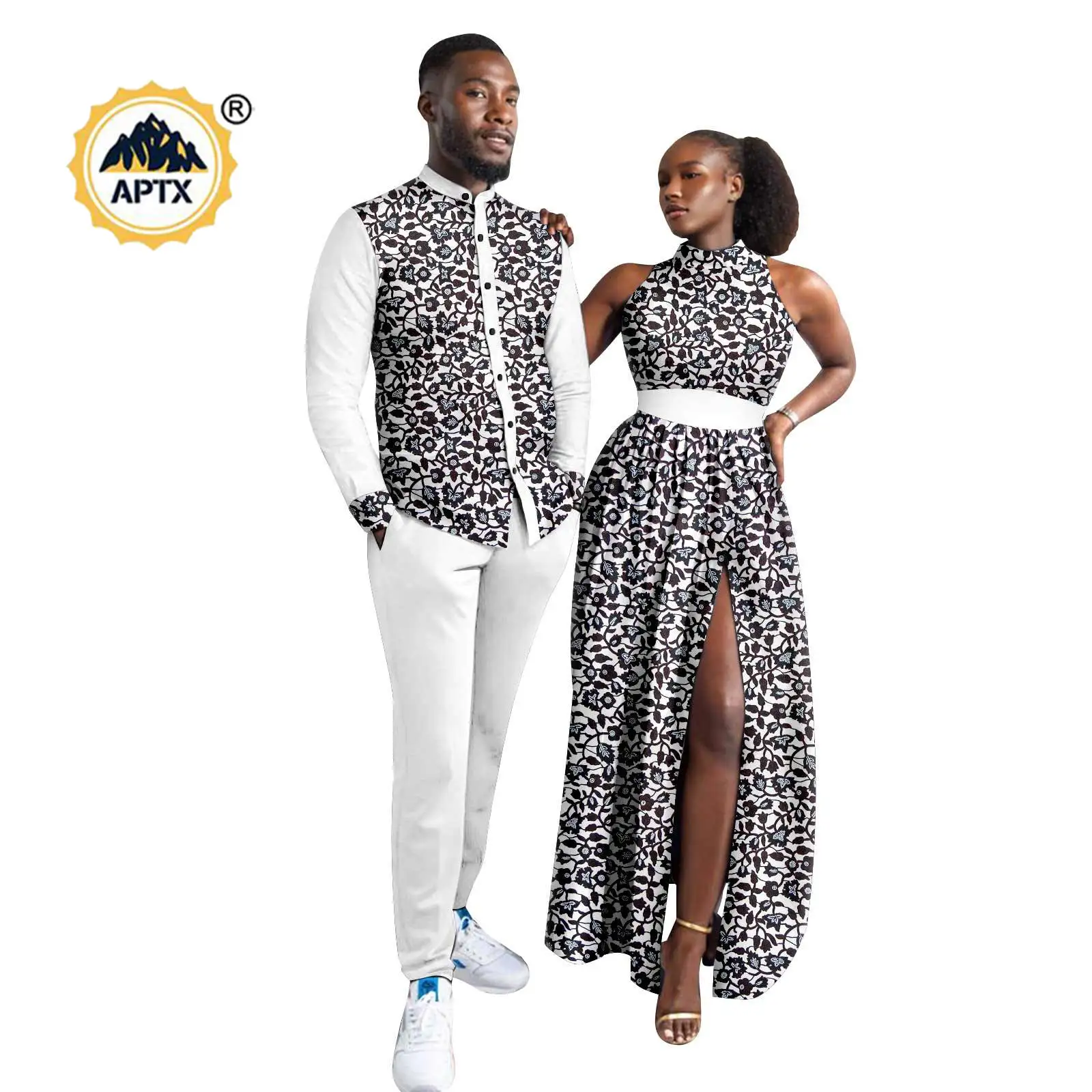 Дашики Африканский сексуальный принт длинные платья с разрезом подходящая