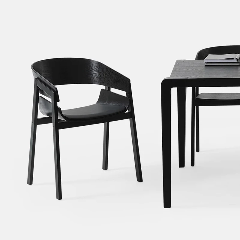 

Минималистичный скандинавский обеденный стул, кресло для салона, роскошное Европейское офисное кресло для гостиной, черные деревянные стулья, мебель