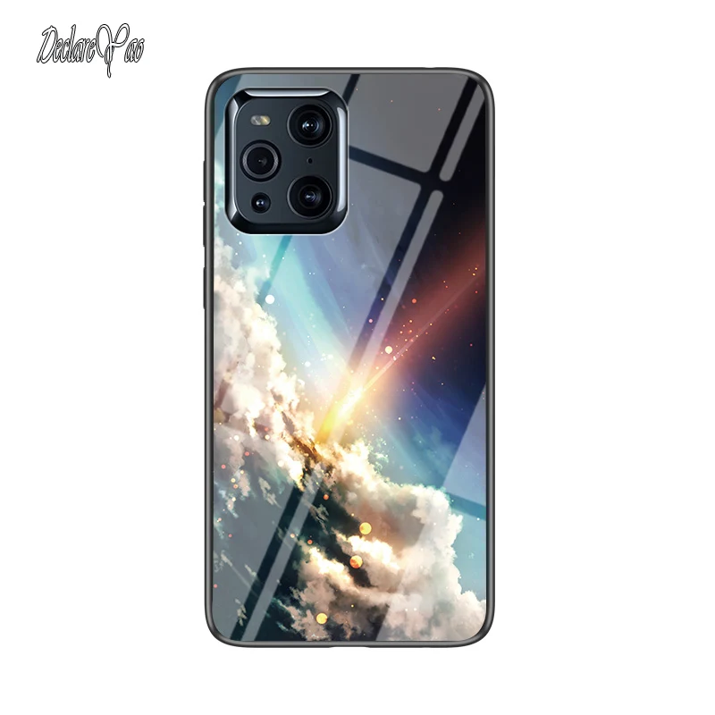 

Find X5 Pro Glass Case DECLAREYAO Luxury Ultra Slim Hard Mirror Tempered Glass Coque For OPPO Find X X3 X2 Neo X5 X3 Lite Cover
