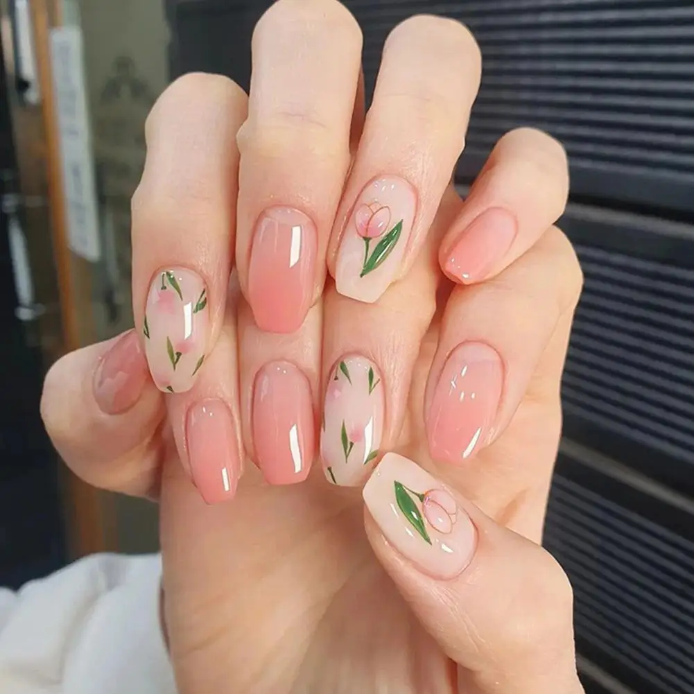 

3D Nail sticker Rhinestones False Nail Holder Fake Nail Extension Long Lasting Nail Stickers New Design Wearing Nails for W C4X9