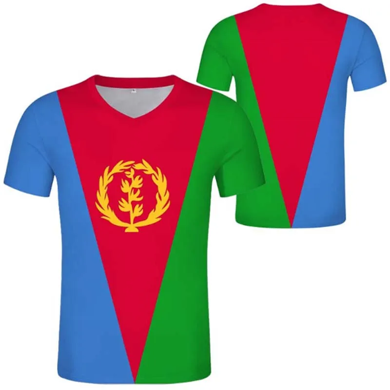

Eritrea Flag T-shirt Men's T Shirt short-sleeved Tshirt Free Custom Name Number The State Of Eritrea Jersey Sweatshirt
