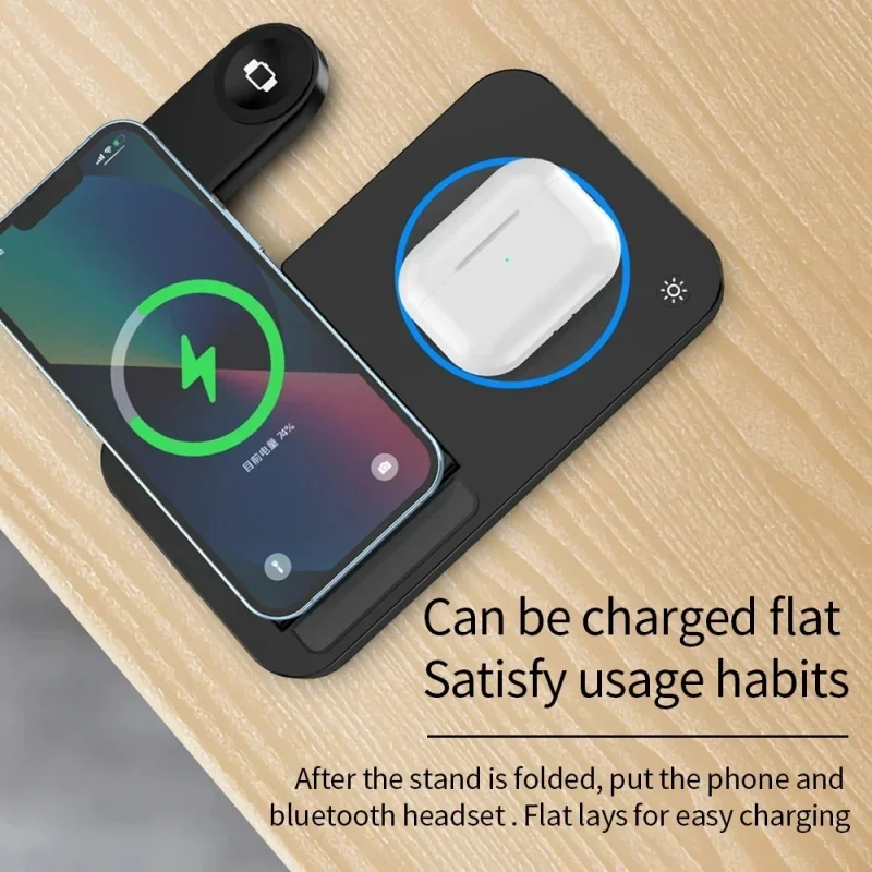 Док-станция для быстрой зарядки Apple Watch Qi индукционная станция iPhone 13 12 11 Airpods Pro Sumsang