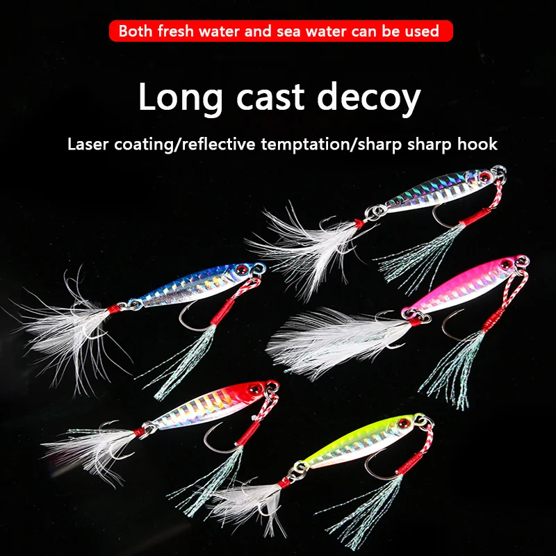 

1Pcs Saltwater Lures 7g-30g Metal Jig Fishing Lure Weights Trolling Hard Bait Bass Fishing Bait Tackle Trout Jigging Lure Jigs