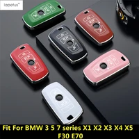 tpu car key case chain cover shell decoration protection accessories interior kit for bmw 3 5 7 series x1 x2 x3 x4 x5 f30 e70