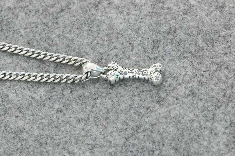 Европейская и американская уличная тенденция ожерелье из чистого серебра