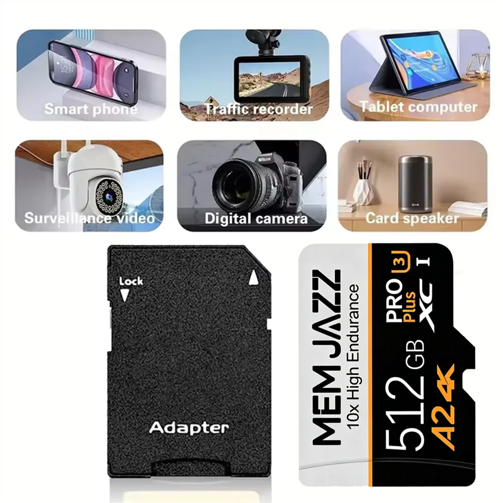 Карта памяти Micro TF SD 32GB 64GB 128GB 256GB 512GB U3 V30 высокой скорости для видеорегистратора (art.: 3920dabfc9cdb) - 3920dabfc9cdb