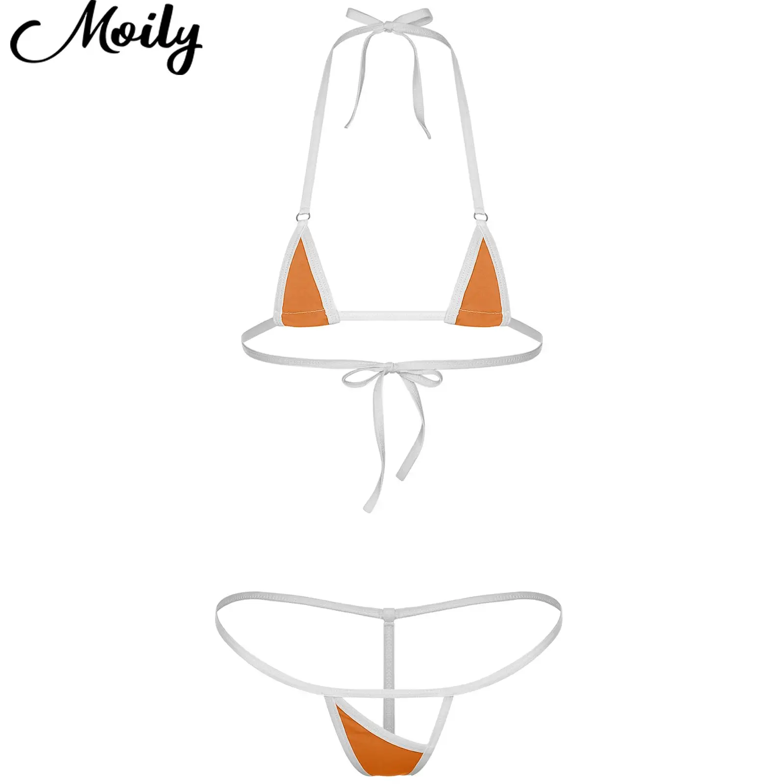 

Sexy Exotic Sets Women Lingerie Nightwear Hollow Out Halter Bra Top Low Rise Thongs Micro Bikini Bathing Suits Swimsuit Swimwear