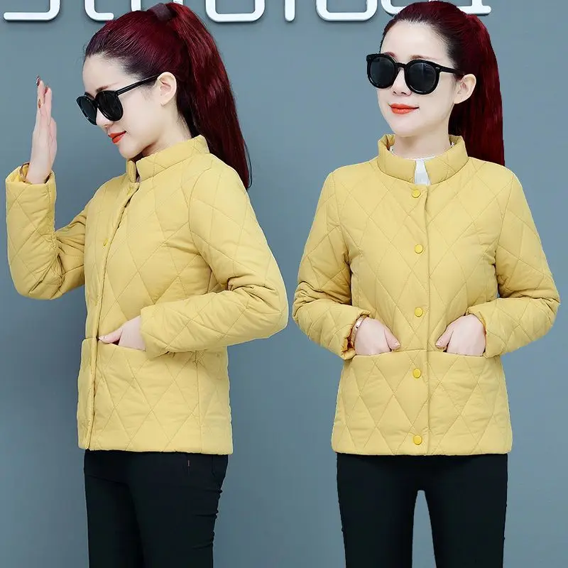 2023 New Winter Fashion Jacket Parkas Solid Women Parka Female Loose Korean Style Cotton Padded Thick Short Casual Outwea C07