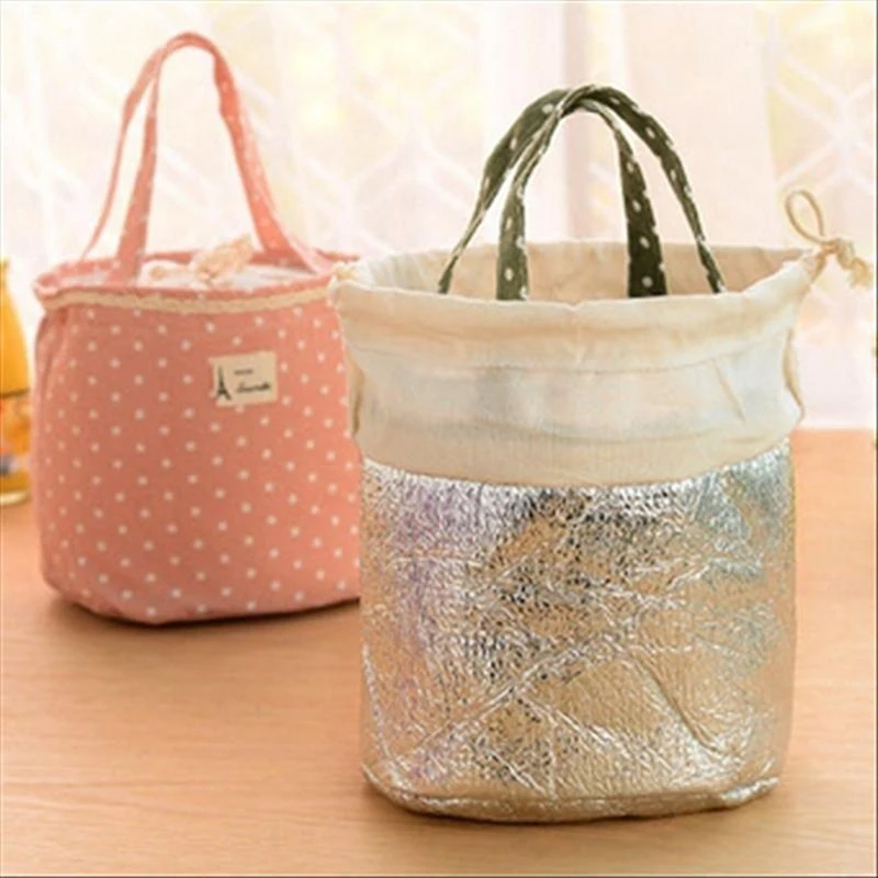 

1PC Casual Portable Lunch Bag Dots Insulated Thermal Food Picnic Lunch Bags For Women Kids Cooler Lunch Box Bag Tote 2 Persons