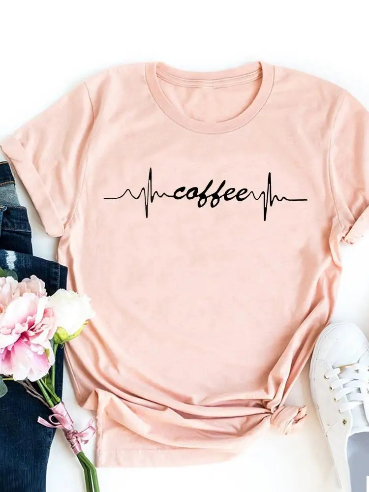 

Coffee Love Style Trend 90s Graphic T-shirt Fashion Basic Tee Top Print T Shirt Short Sleeve Summer Clothes Women Clothing