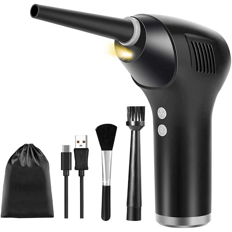

Compressed Air Dusters For Computer, Cordless Rechargeable Air Keyboard Cleaner,Nozzle Electric Air Blower
