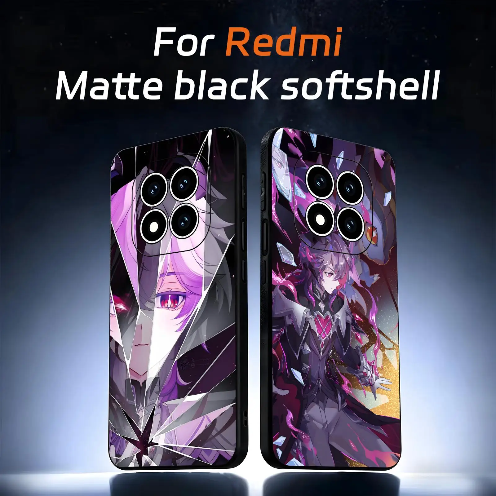 Фото Чехол для телефона Genshin Impact Durin для Redmi Note15 14 13 12 11Pro Plus 5G 14C A3, мягкий черный чехол для телефона №1
