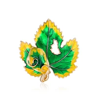 tulx enamel maple leaves brooches for women party casual office brooch badges lapel pins cardigan shawl buckle