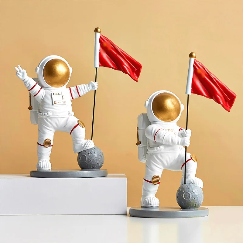 

Cute Astronaut Statue Miniature Model Resin Crafts Living Room Home Decoration Decoration Desktop Decoration Birthday Gift