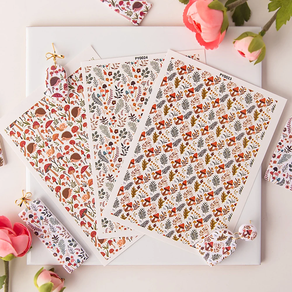 Керамические серьги ювелирные изделия цветная наклейка под глазурь бумажная