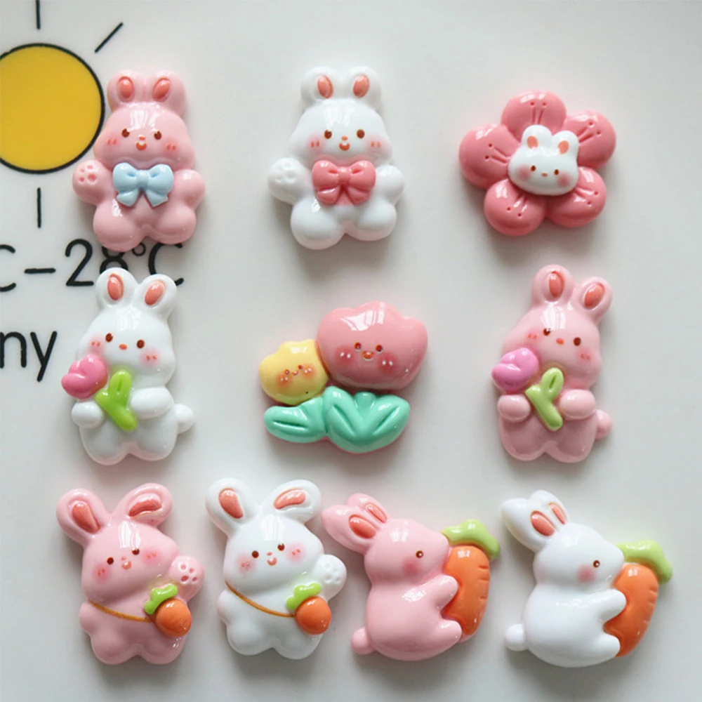 

10 шт. Блестящий кролик в виде моркови для шпильки для скрапбукинга ювелирных изделий своими руками украшения Аксессуары