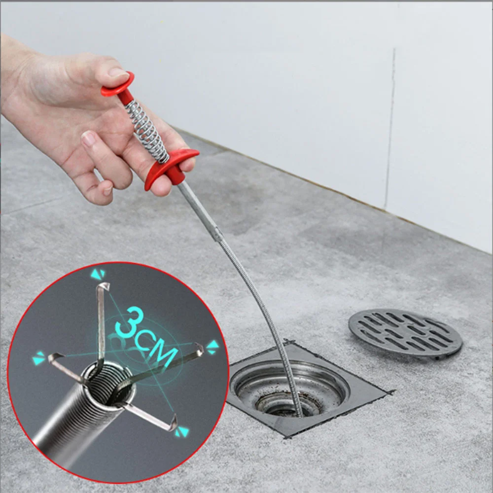 

2M Serpentine Sewer Dredger Kitchen Water Channel Spring Cleaning Hook Sewer Hair Rubbish Suppleness Unchoking Instrument