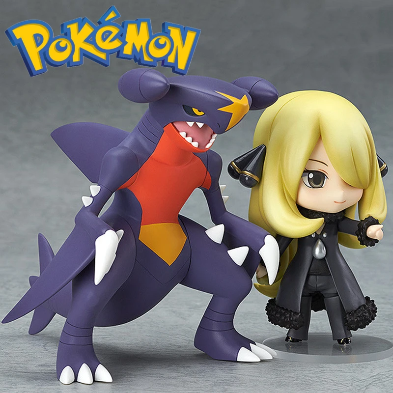 Pokemon Garchomp Shirona 507# Action Figure Q Version Nendoroid Kawaii Anime Characters Birthday Gifts Children's Toys