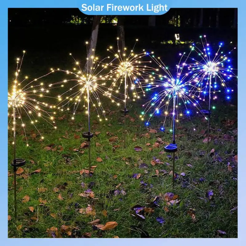 

Outdoor Solar Light 90/120/150LED Waterproof Solar Fireworks Lights Garden Lights Christmas Wedding Decoration Holiday Lighting