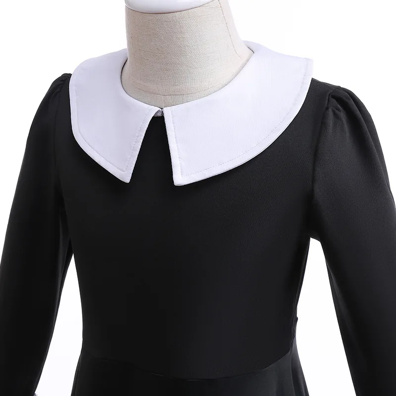 Черный костюм платье для девочек детские Семейные костюмы малышей Хэллоуина