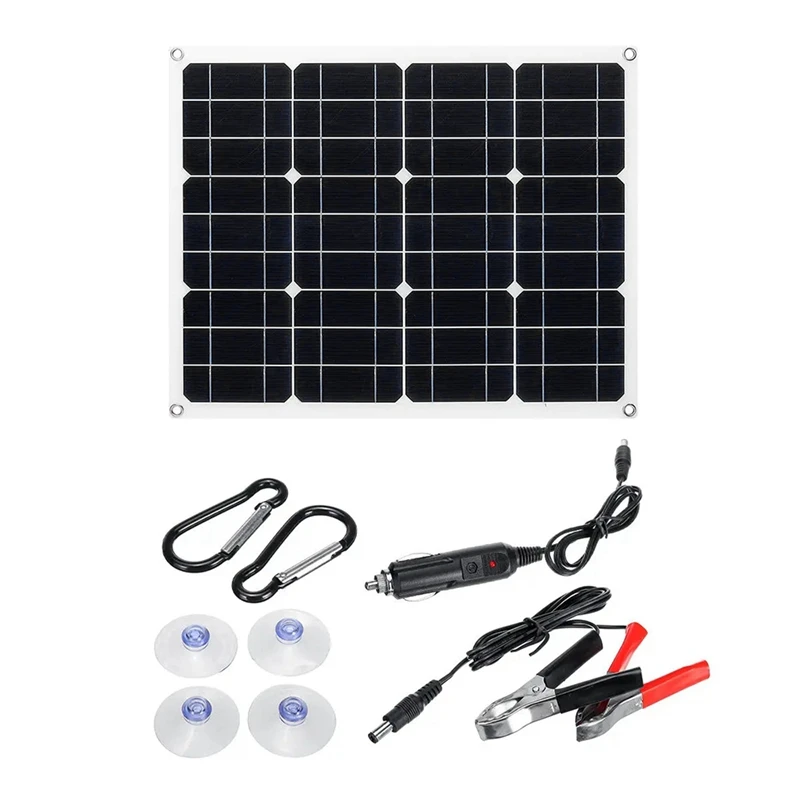 

35W 18V Solar Panel Portable Flexible Monocrystalline Silicon Solar Panel Outdoor Car Ship Mobile Phone Charger Board