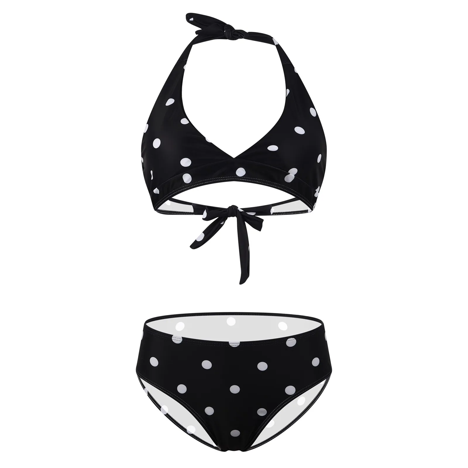 Купальник-бикини пуш-ап Женский точечный Купальник с открытой спиной пляжная