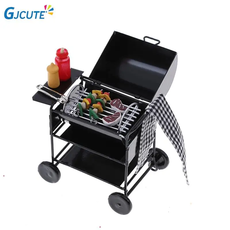 

1Pcs kids Dollhouse Oven Toy 1:12 Simulation Kitchen BBQ Grill Miniature Oven Model Kid Funny Pretend Play Toys For Children