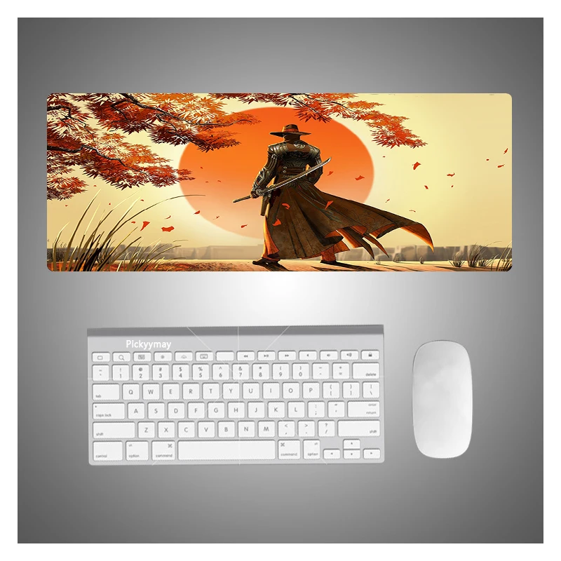 

Mousepad HD Large XXL Custom Mouse Mat Desk Mat MousePads Japan Samurai Oni Mask Anti-slip Carpet Office Gamer MicePad Mouse Pad